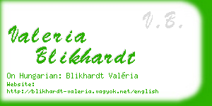 valeria blikhardt business card